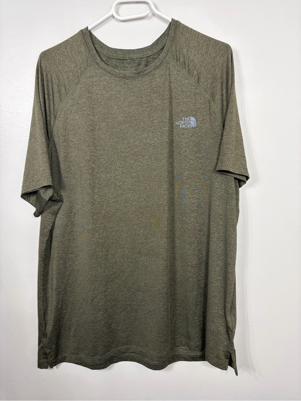 The North Face Men's Breeze Short Sleeve Tee Heather Green Active Hiking‎ XL